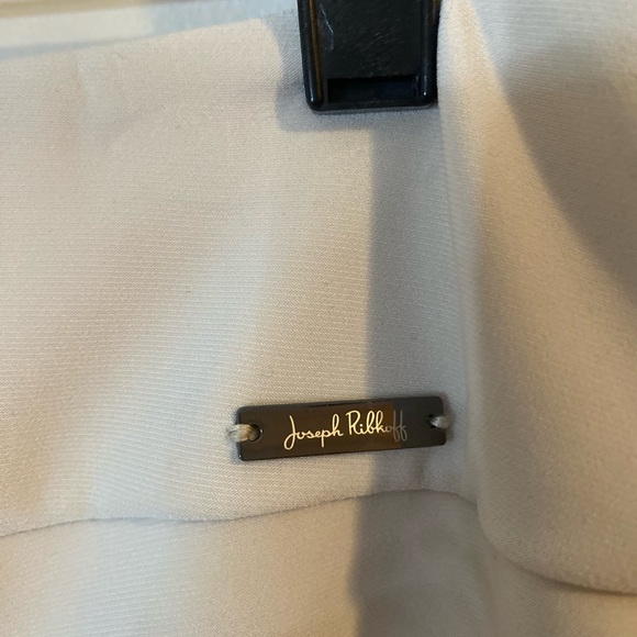 Joseph Ribkoff Cream Ankle Straight Moonstone Crop Leg Pants size 16 - Picture 6 of 10